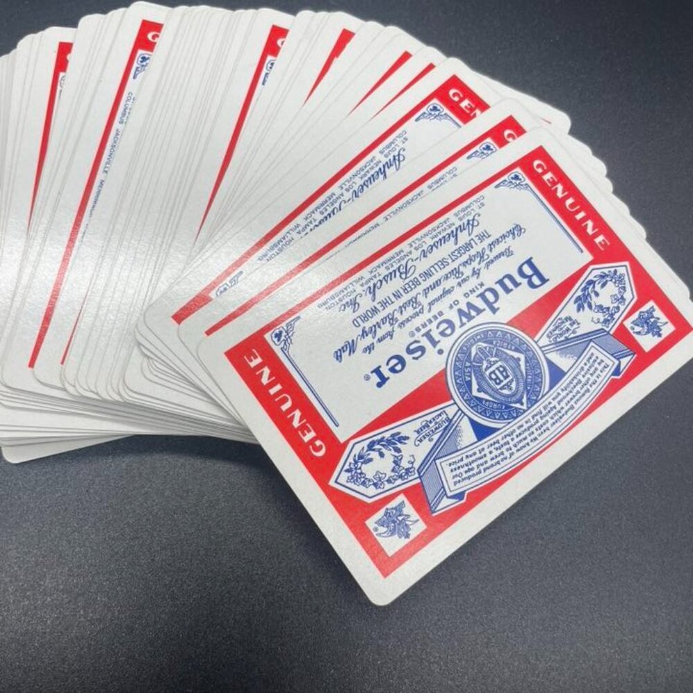 EUC Vintage 1980's Budweiser Beer Playing Cards